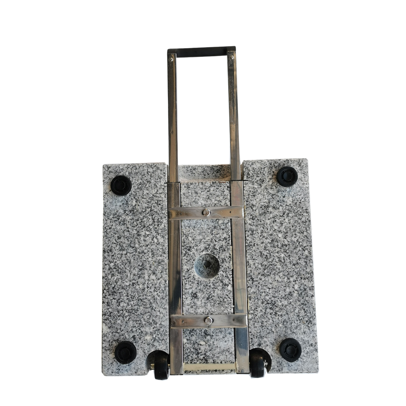 50kg Square Granite Parasol Base With Telescopic Trolley Handle