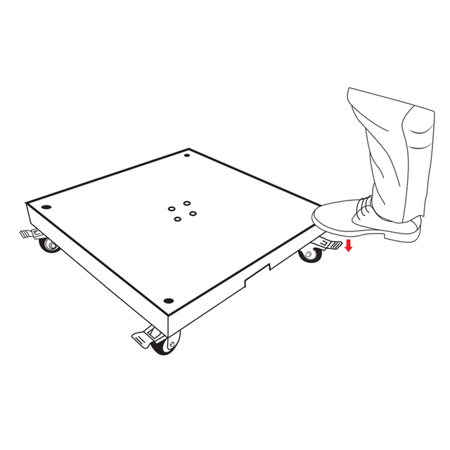 2 Inch Lockable Metal Castor for Umbrella Bases