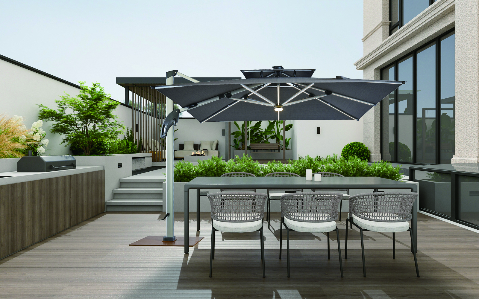 8605-300X300CM Cantilever Parasol